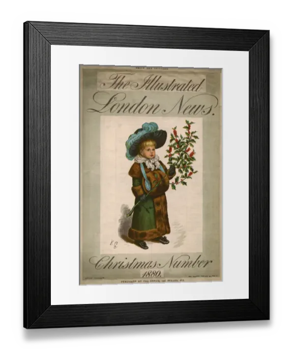 Framed Print : Illustrated London News Christmas Number 1880 Kate Greenaway Framed Print : Illustrated London News Christmas Number 1880 Kate Greenaway