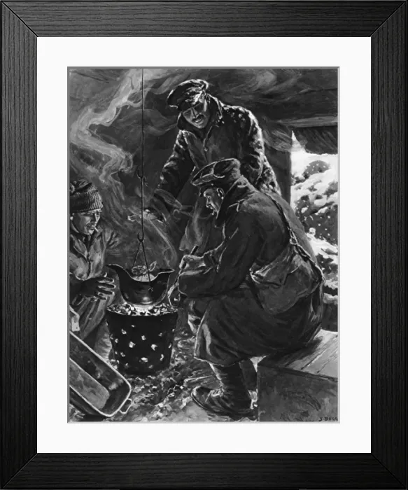 Framed Print : Captain tasting the mens dinner on Christmas day Framed Print : Captain tasting the mens dinner on Christmas day
