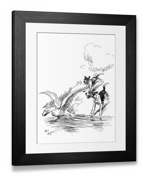 Framed Print : Illustration by Cecil Aldin, Hotspur the Beagle Framed Print : Illustration by Cecil Aldin, Hotspur the Beagle