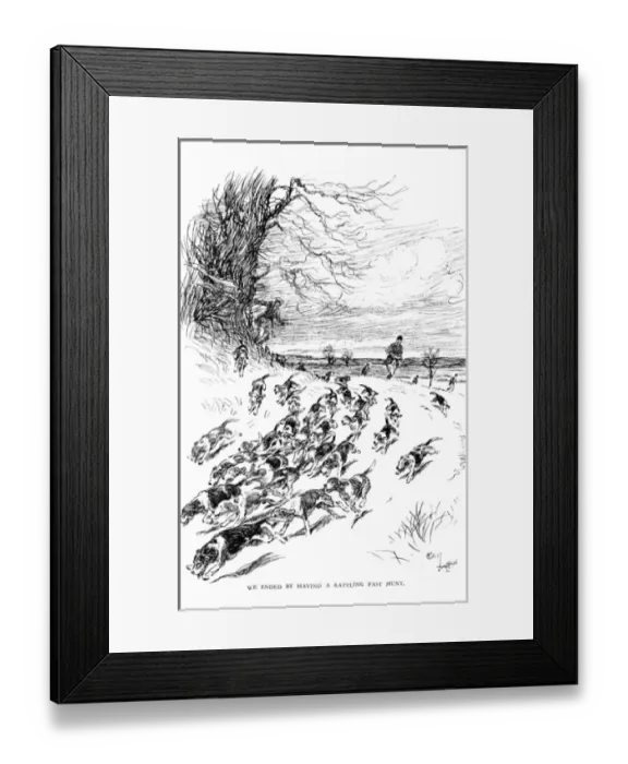 Framed Print : Illustration by Cecil Aldin, Hotspur the Beagle Framed Print : Illustration by Cecil Aldin, Hotspur the Beagle