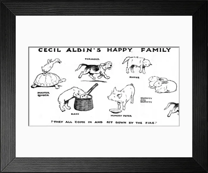 Framed Print : Endpapers, Cecil Aldins Happy Family, Humpty and Dumpty Framed Print : Endpapers, Cecil Aldins Happy Family, Humpty and Dumpty