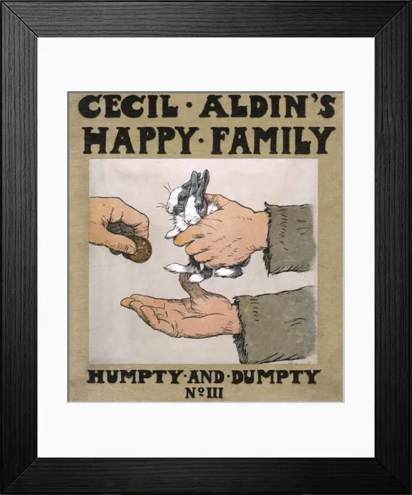 Framed Print : Cover design, Cecil Aldins Happy Family, Humpty and Dumpty Framed Print : Cover design, Cecil Aldins Happy Family, Humpty and Dumpty