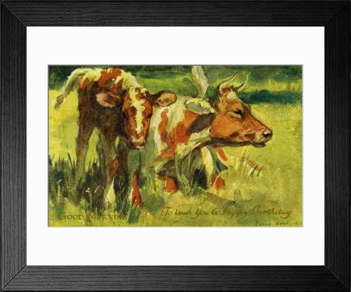 Framed Print : Cow & calf Framed Print : Cow & calf