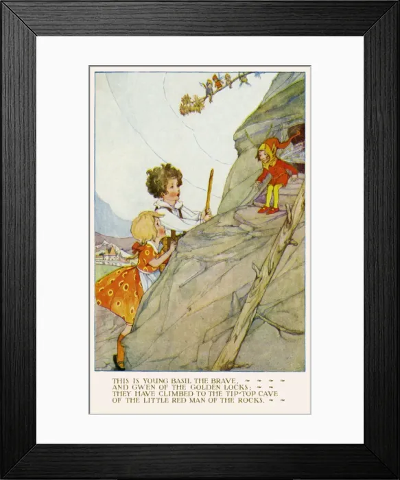 Framed Print : Basil & Gwen climbing Framed Print : Basil & Gwen climbing