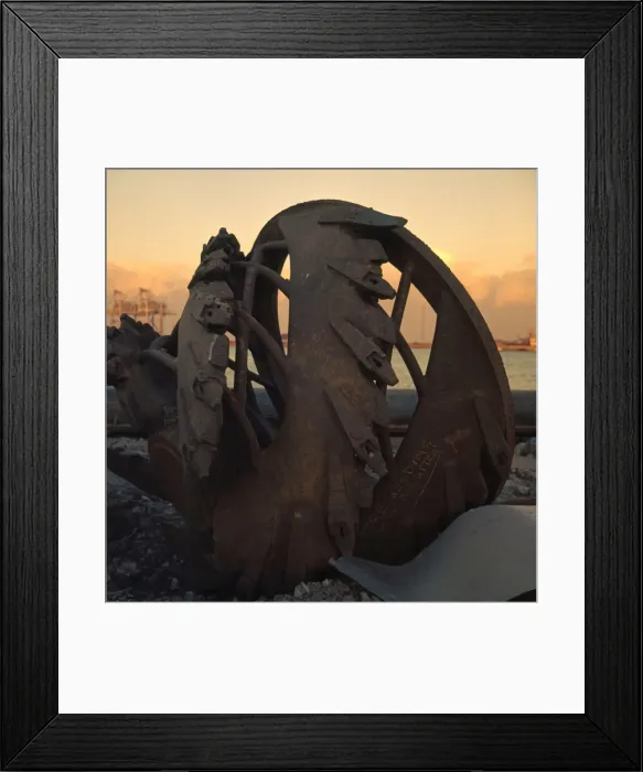 Framed Print : Cutter Face. Tees Estuary 1970s Framed Print : Cutter Face. Tees Estuary 1970s