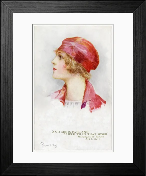 Framed Print : Portia. Pub: Humphrey Milford, Postcards for the Little Ones Framed Print : Portia. Pub: Humphrey Milford, Postcards for the Little Ones