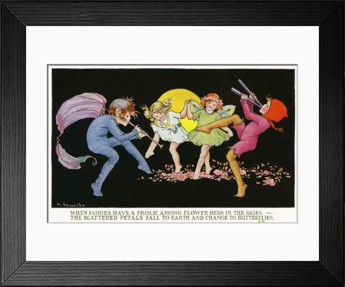 Framed Print : Fairies frolicking Framed Print : Fairies frolicking