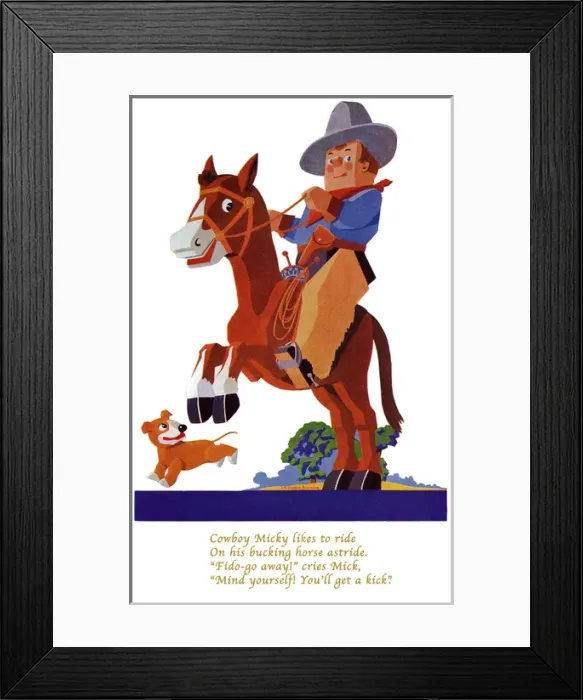 Framed Print : Toytown Cowboy Micky Framed Print : Toytown Cowboy Micky