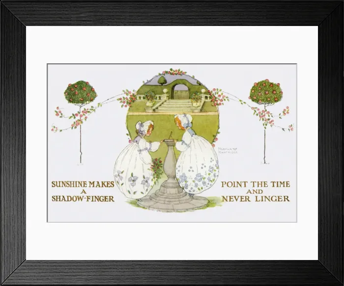 Framed Print : Children in a beautiful garden Framed Print : Children in a beautiful garden