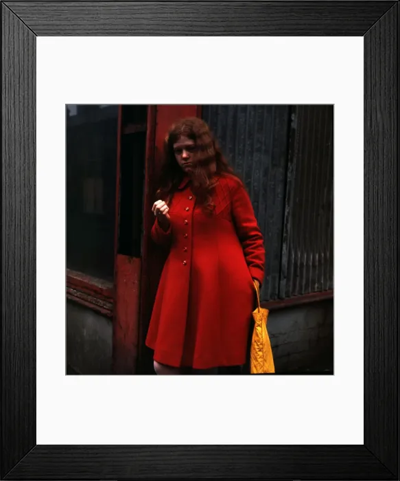 Framed Print : A Study In Red. Southhbank, Middlesbrough 1970s Framed Print : A Study In Red. Southhbank, Middlesbrough 1970s