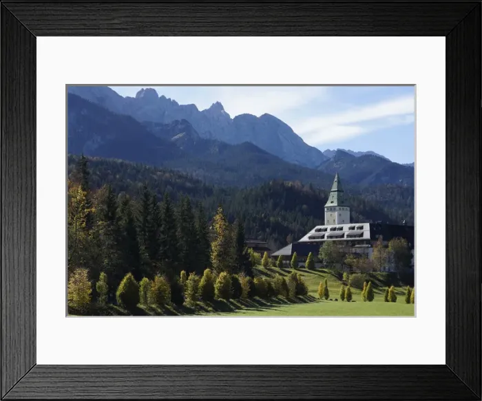 Framed Print : Bayern, Mittenwald, Elmau: Palace Hotel Elmau Framed Print : Bayern, Mittenwald, Elmau: Palace Hotel Elmau