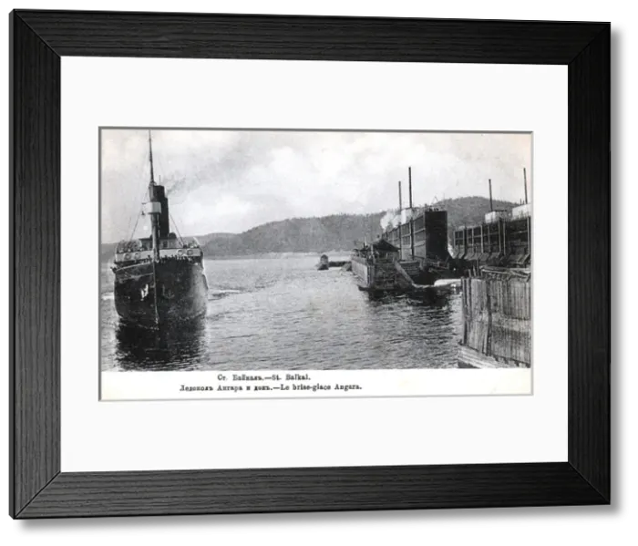 Framed Print : The Angara approaching the dock at Port Baikal Framed Print : The Angara approaching the dock at Port Baikal