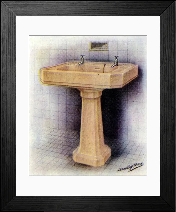 Framed Print : Armitage Coloured (Mottle) Ware - Mottled Amber Basin Framed Print : Armitage Coloured (Mottle) Ware - Mottled Amber Basin