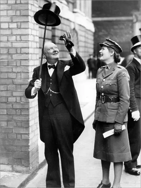 Winston Churchill and daughter, Mary Soames 1943