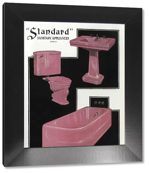 Standard Sanitary Appliances suite in Rose de Barry pink