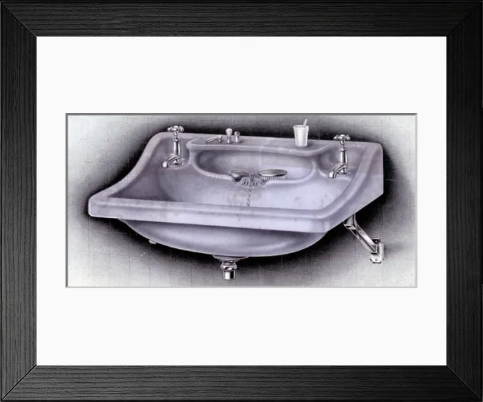 Framed Print : Vitromant Coloured Shelf Lavatory (Wash Basin / sink) Framed Print : Vitromant Coloured Shelf Lavatory (Wash Basin / sink)