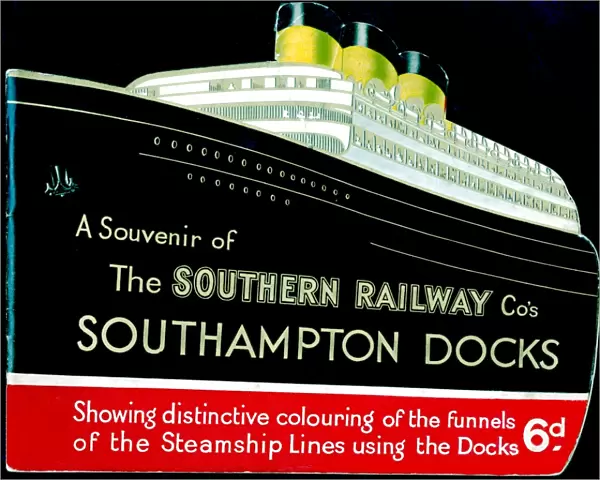 Cover of a souvenir booklet for the Docks at Southampton