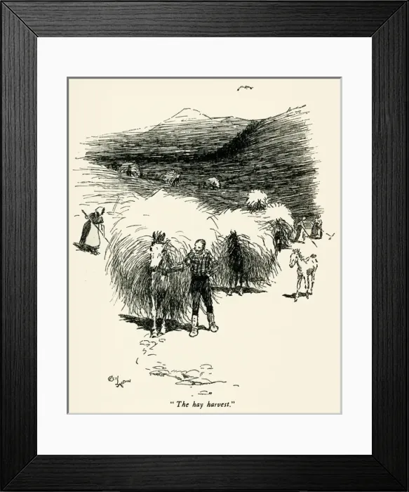 Framed Print : Illustration by Cecil Aldin, The Wild Horses of Iceland Framed Print : Illustration by Cecil Aldin, The Wild Horses of Iceland