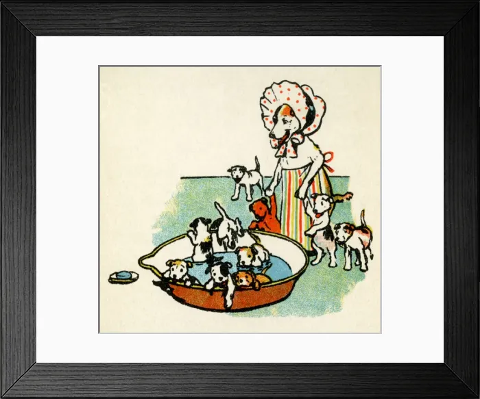 Framed Print : Illustration by Cecil Aldin, Stories from Puppyland Framed Print : Illustration by Cecil Aldin, Stories from Puppyland