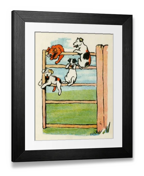 Framed Print : Illustration by Cecil Aldin, Stories from Puppyland Framed Print : Illustration by Cecil Aldin, Stories from Puppyland