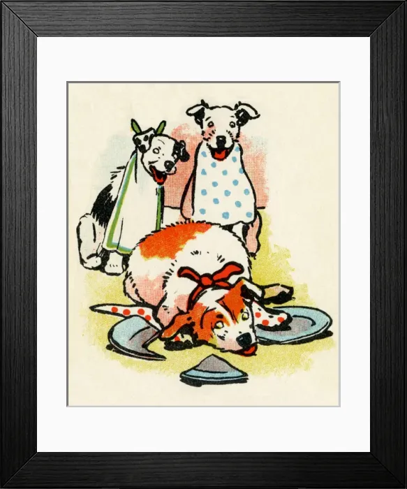 Framed Print : Illustration by Cecil Aldin, Stories from Puppyland Framed Print : Illustration by Cecil Aldin, Stories from Puppyland