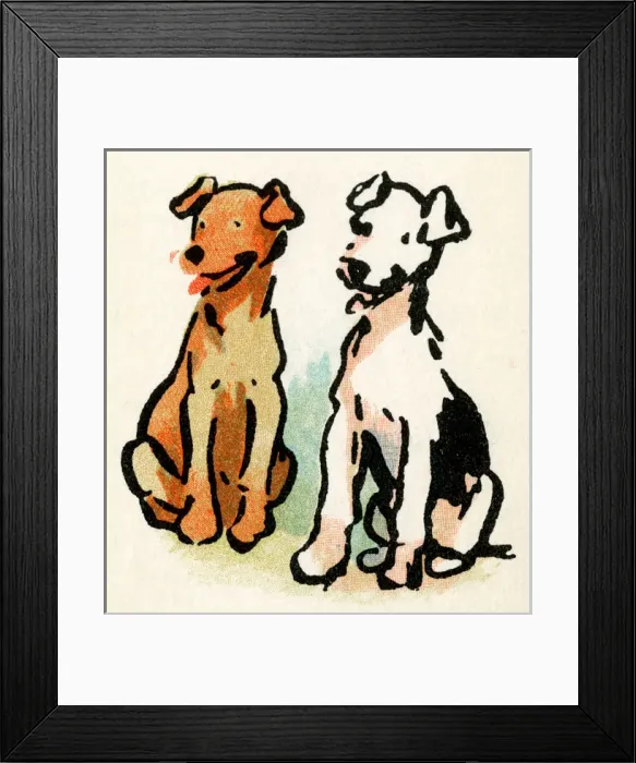 Framed Print : Illustration by Cecil Aldin, Stories from Puppyland Framed Print : Illustration by Cecil Aldin, Stories from Puppyland