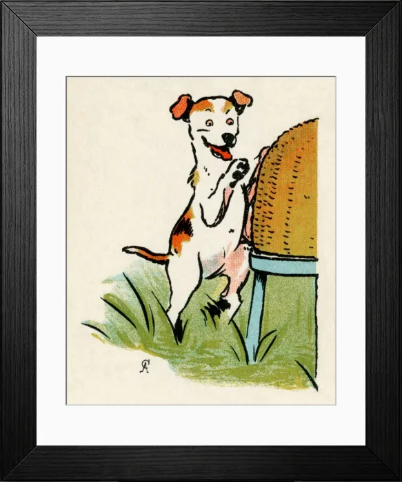 Framed Print : Illustration by Cecil Aldin, Stories from Puppyland Framed Print : Illustration by Cecil Aldin, Stories from Puppyland