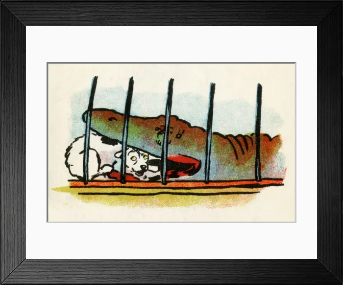Framed Print : Illustration by Cecil Aldin, Stories from Puppyland