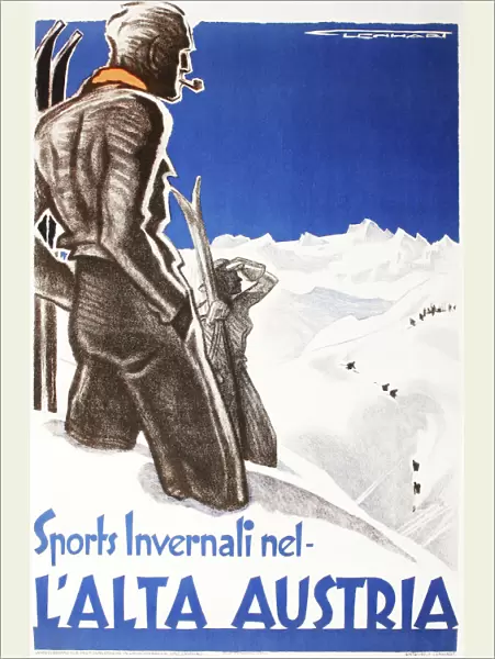 Poster for The Upper Austrian Tourist Board - Ski Scene