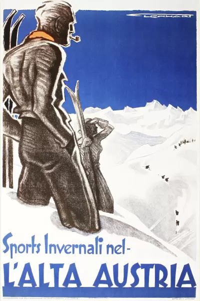 Poster for The Upper Austrian Tourist Board - Ski Scene