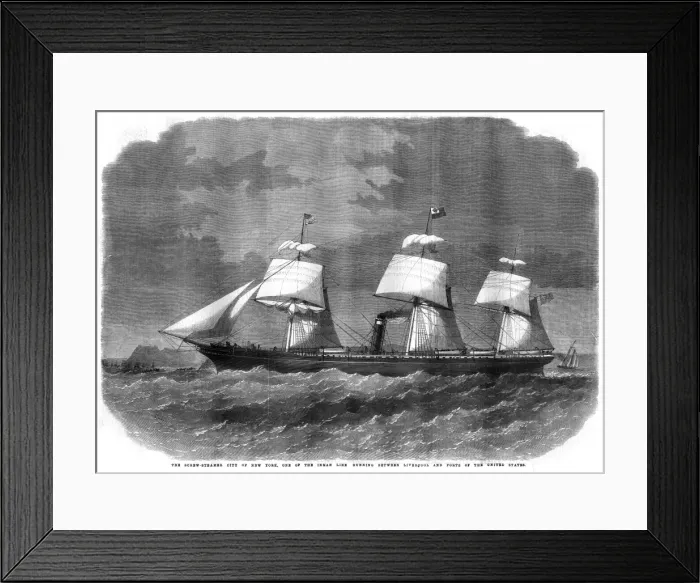 Framed Print : City of New York steamer Framed Print : City of New York steamer