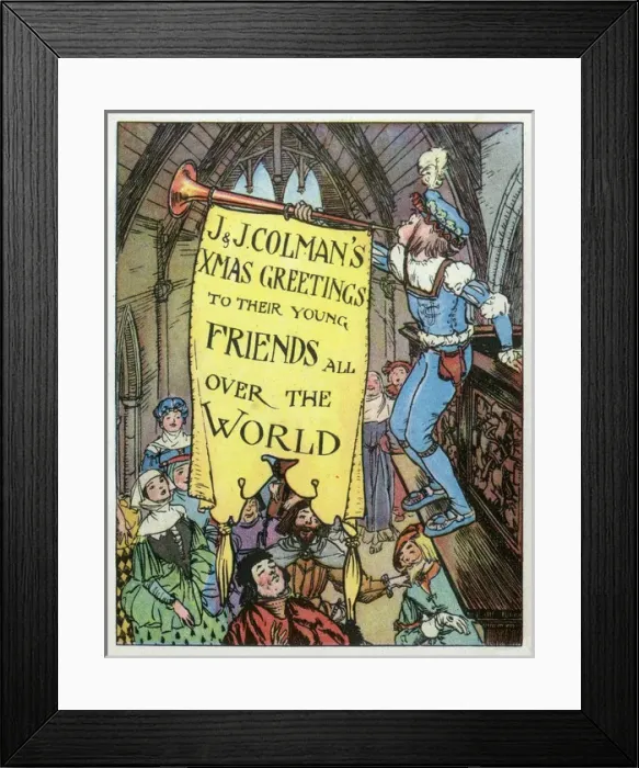 Framed Print : Colmans Christmas Greetings to their Young Friends - Herald Framed Print : Colmans Christmas Greetings to their Young Friends - Herald