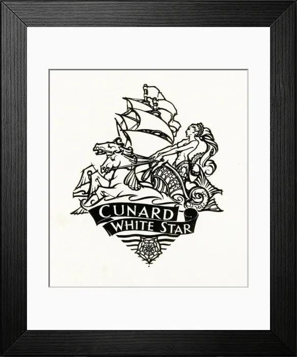 Framed Print : Cunard Logo Framed Print : Cunard Logo