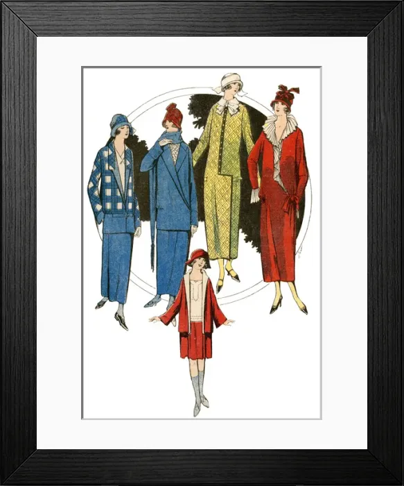Framed Print : French Womens fashions - Magazine Fashion Plate Framed Print : French Womens fashions - Magazine Fashion Plate