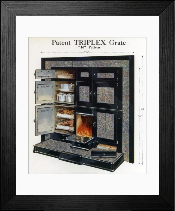 Framed Print : Patent Triplex Grate H Pattern Framed Print : Patent Triplex Grate H Pattern