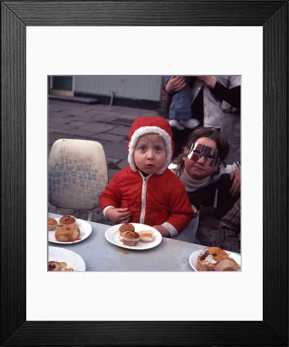 Framed Print : Who Me. Street party, Queens Jubilee Middlesbrough 1977 Framed Print : Who Me. Street party, Queens Jubilee Middlesbrough 1977