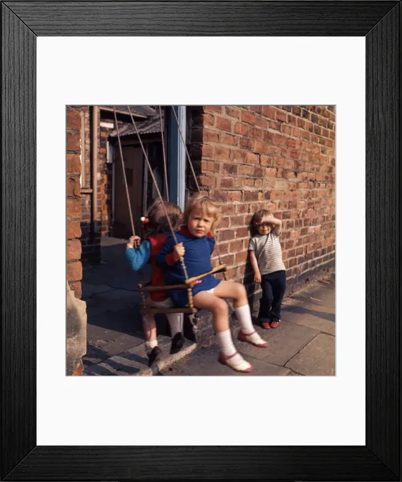 Framed Print : On a Swiing Made For Two. Middlesbrough 1970s