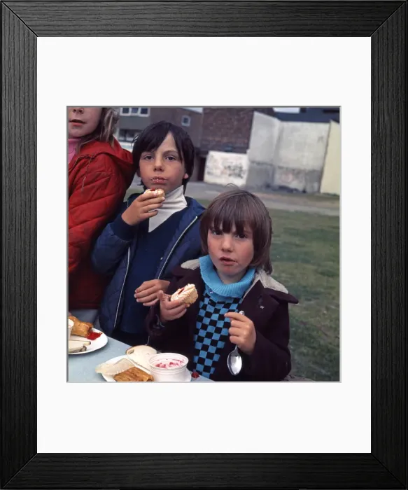 Framed Print : Untitled. Street party, Queens Jubilee Middlesbrough 1977 Framed Print : Untitled. Street party, Queens Jubilee Middlesbrough 1977