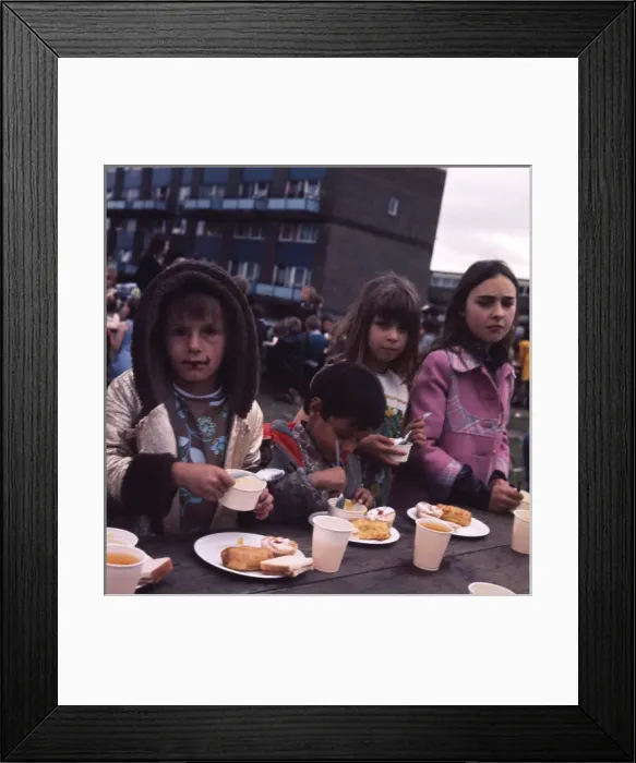 Framed Print : Untitled. Street party, Queens Jubilee Middlesbrough 1977 Framed Print : Untitled. Street party, Queens Jubilee Middlesbrough 1977