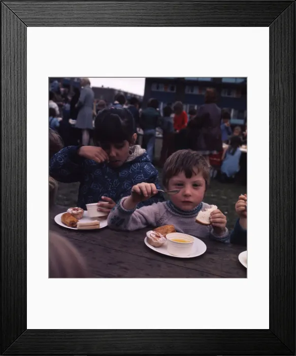 Framed Print : Untitled. Street party, Queens Jubilee Middlesbrough 1977 Framed Print : Untitled. Street party, Queens Jubilee Middlesbrough 1977