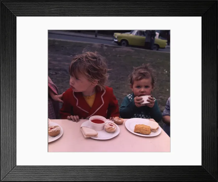 Framed Print : Untitled. Street party, Queens Jubilee Middlesbrough 1977 Framed Print : Untitled. Street party, Queens Jubilee Middlesbrough 1977