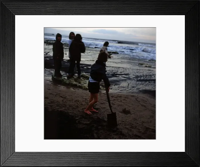 Framed Print : Untiitled. Hartlepool beach 1970s Framed Print : Untiitled. Hartlepool beach 1970s