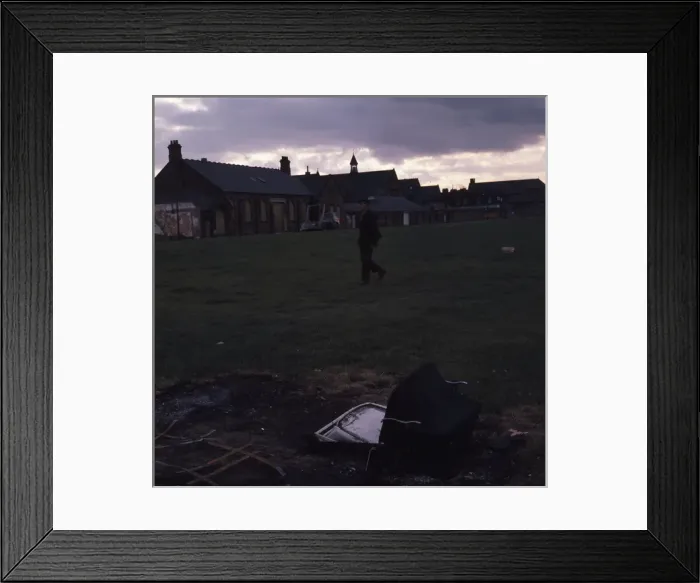 Framed Print : Landscape With Chimney. Southbank, Middlesbrough 1970s Framed Print : Landscape With Chimney. Southbank, Middlesbrough 1970s