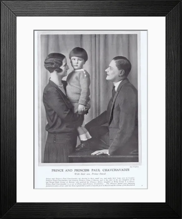 Framed Print : Photograph of Prince and Princes Paul Chavchavadze, 1927 Framed Print : Photograph of Prince and Princes Paul Chavchavadze, 1927