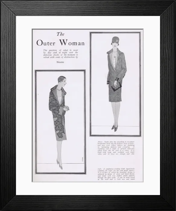 Framed Print : The Outer Woman : Ninette fashions, 1927 Framed Print : The Outer Woman : Ninette fashions, 1927
