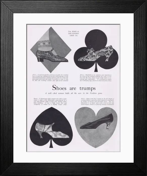 Framed Print : New shoe models, 1927 Framed Print : New shoe models, 1927