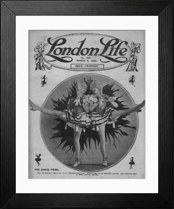 Framed Print : The Dodge Twins in the cabaret show Supper Time, London (192 Framed Print : The Dodge Twins in the cabaret show Supper Time, London (192