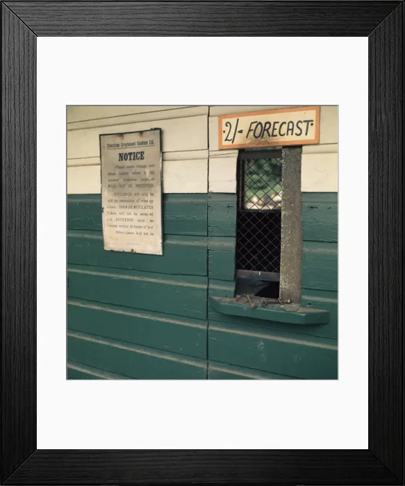 Framed Print : Paid Out In Washers. Old Dog Track, Stockton on Tees 1970s Framed Print : Paid Out In Washers. Old Dog Track, Stockton on Tees 1970s
