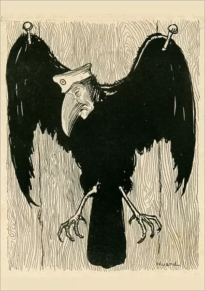 Cartoon, King Ferdinand of Bulgaria as a bird, WW1