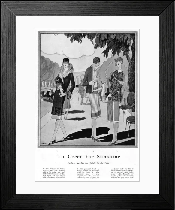 Framed Print : Summer Fashions in the Bois, Paris, 1927 Framed Print : Summer Fashions in the Bois, Paris, 1927